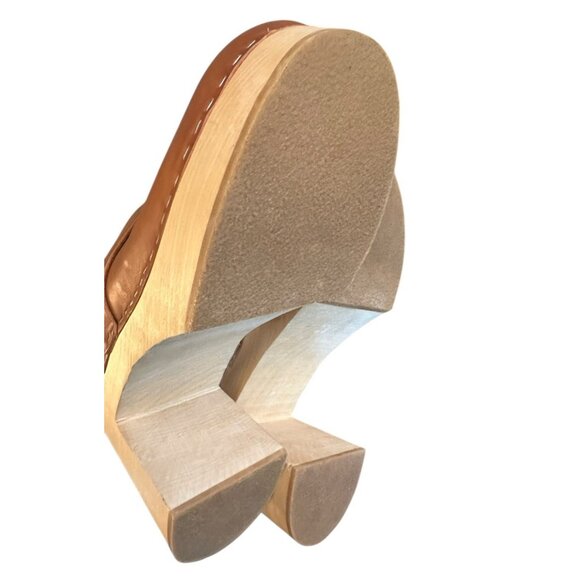 Swedish Hasbeens Classic Slip On Clogs 39 Leather - Picture 6 of 13